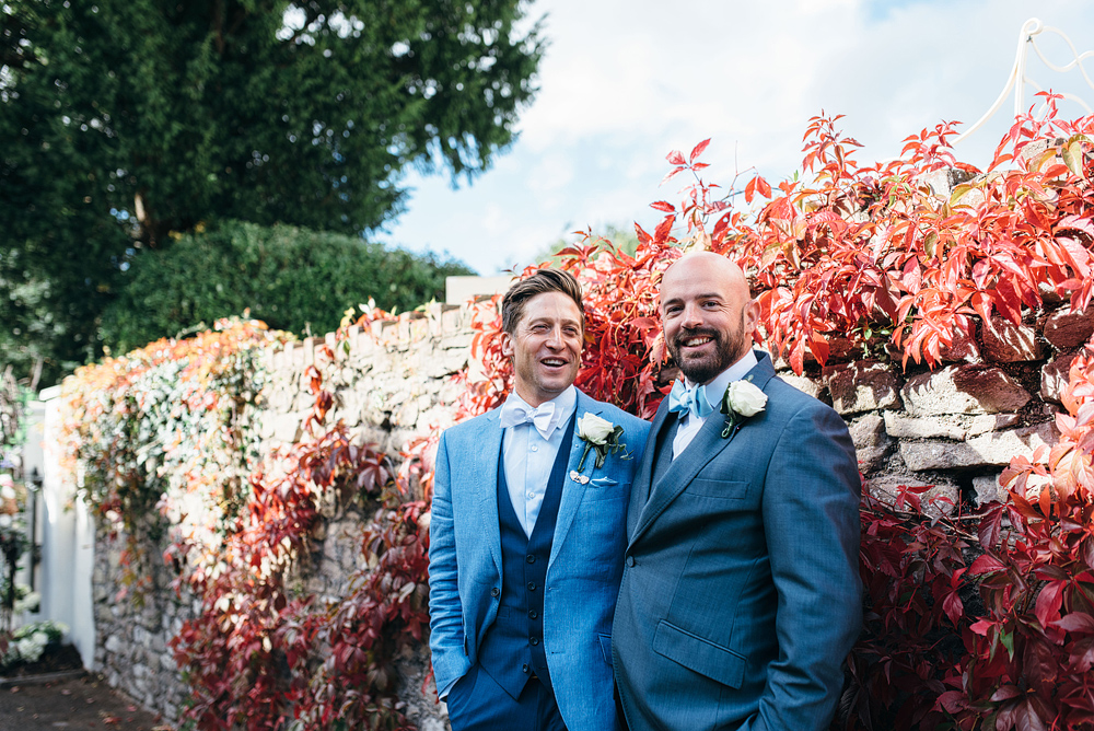 Groom and best man portraits
