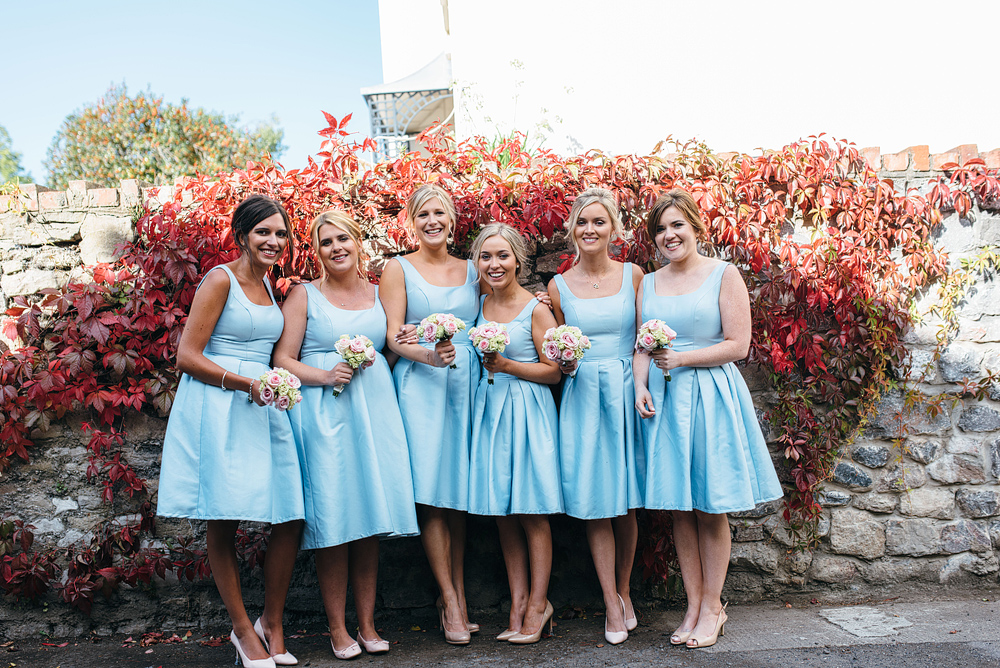bridemaids in blue dresses. Summer wedding ideas