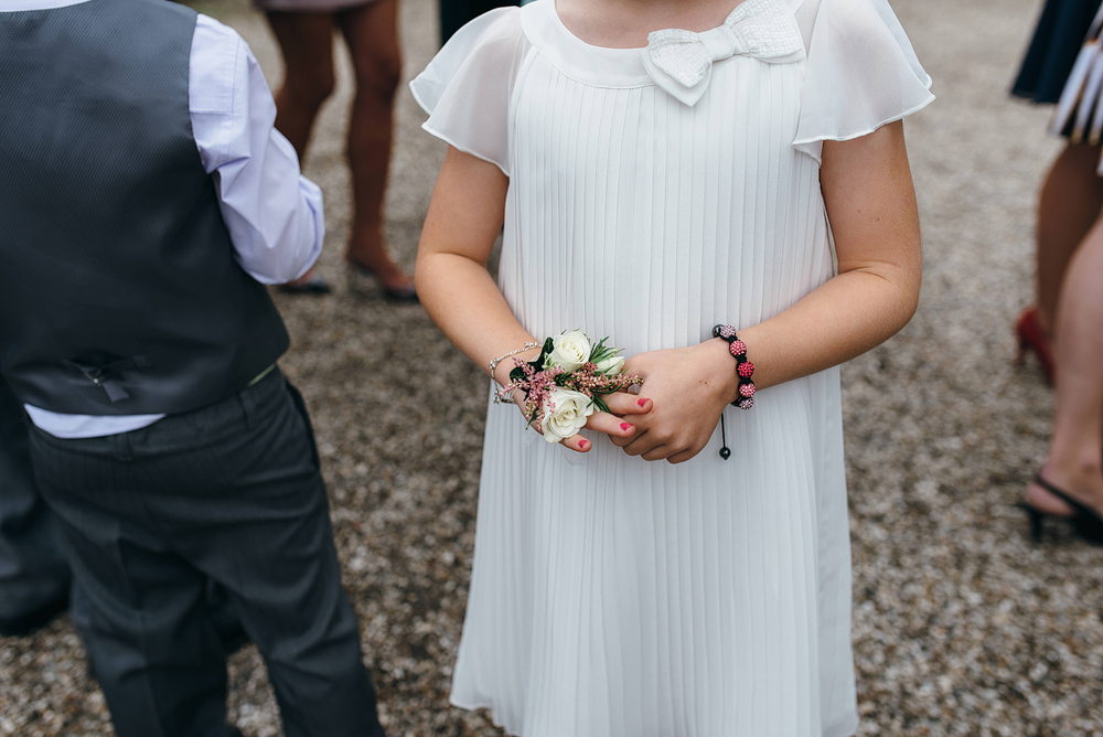 Little girl and corsage